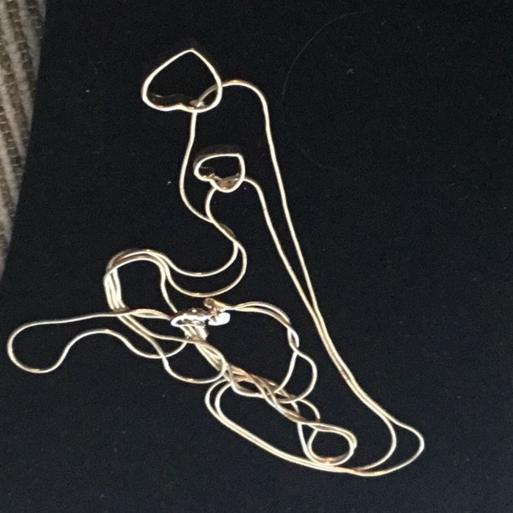 ๐โญ๏ธ๐NWOT Sterling Silver Double Heart SOLD โ๏ธโฎ๏ธ - Picture 2 of 5